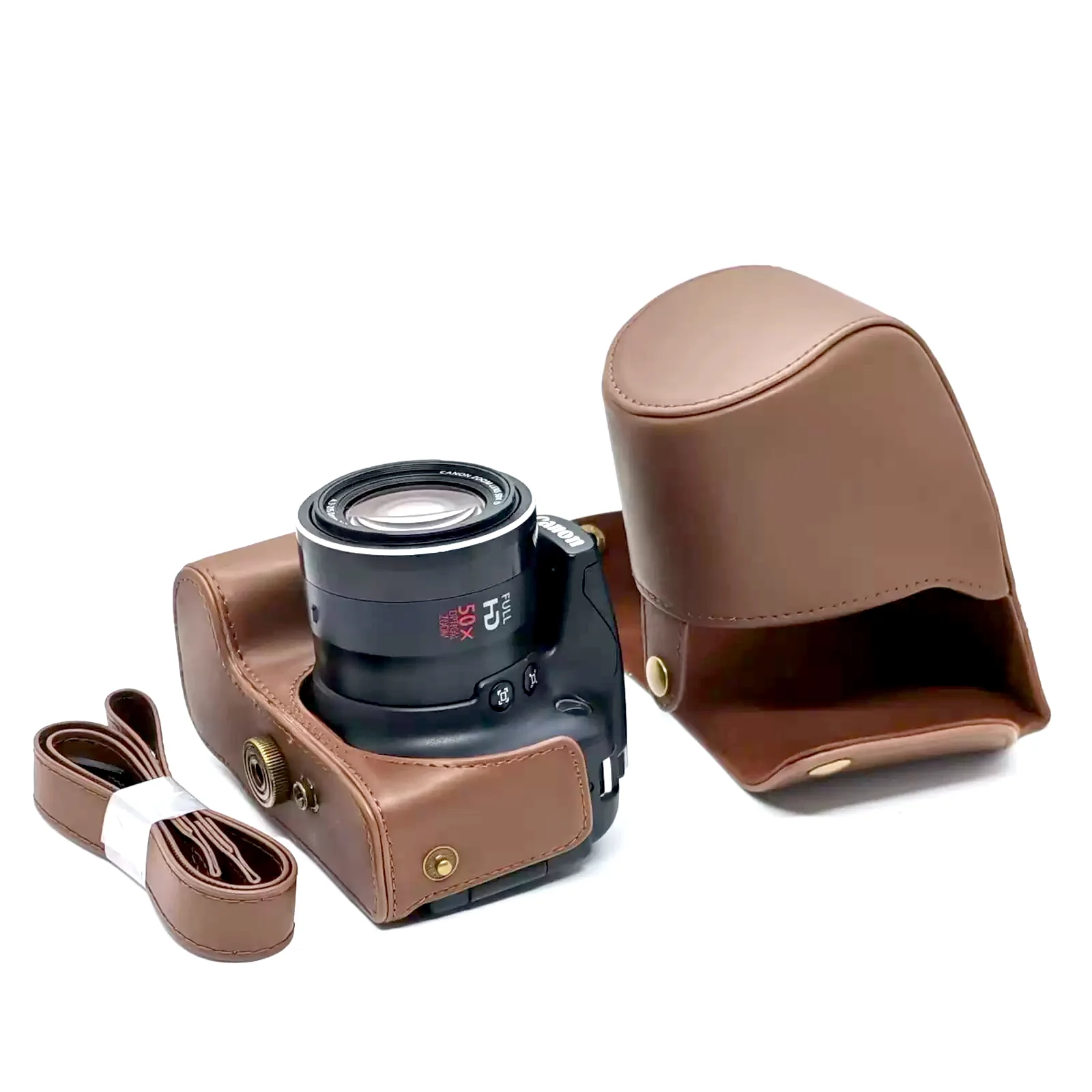 luxury Camera PU leather Sheath Bag Body BOX Case For canon SX50 sx50hs  Protective sleeve handle shell With Strap