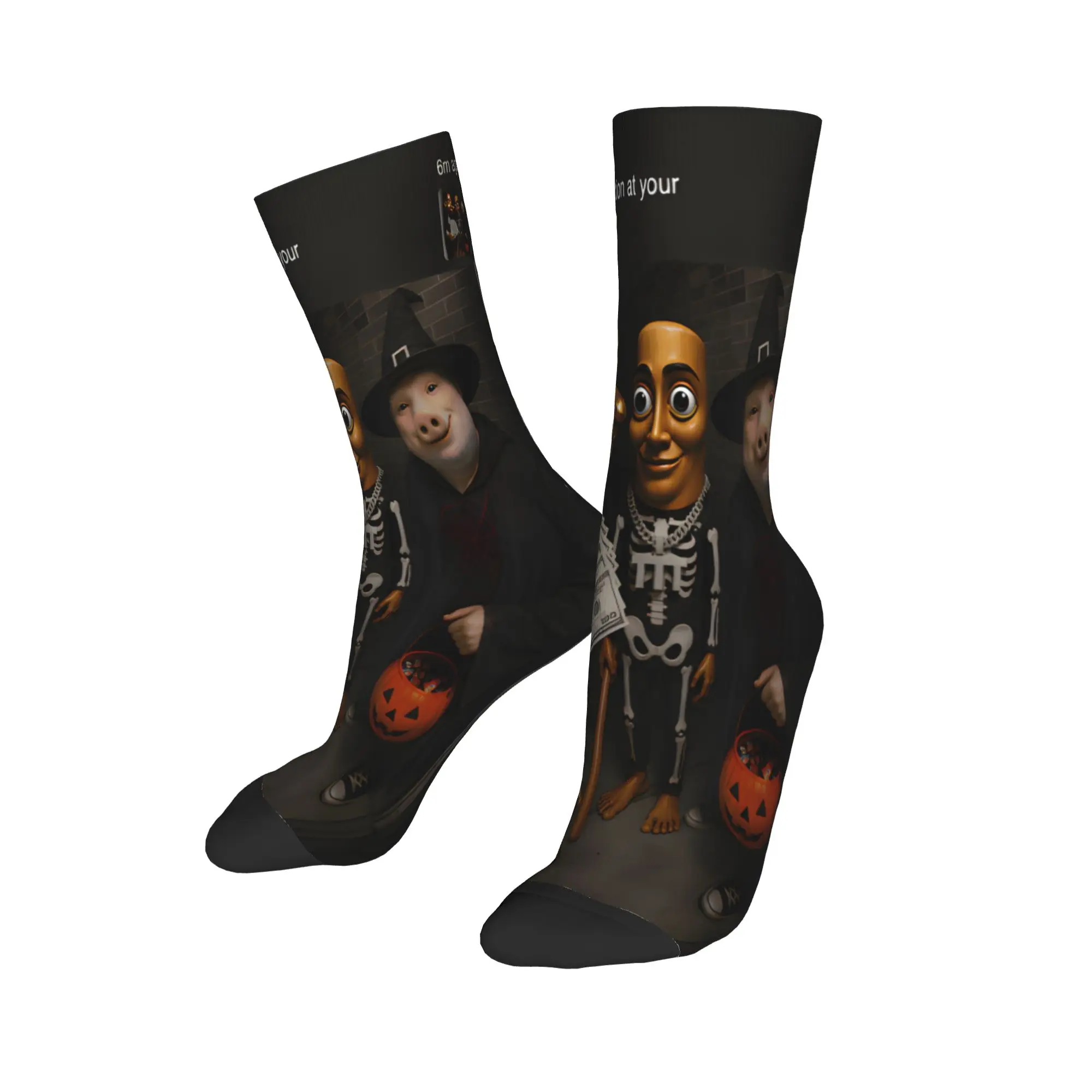 There is Motion at Your Front Door Neegy Funky Ehh Meme  Socks Merch For Men Women  Crew Socks Warm Wonderful Gifts