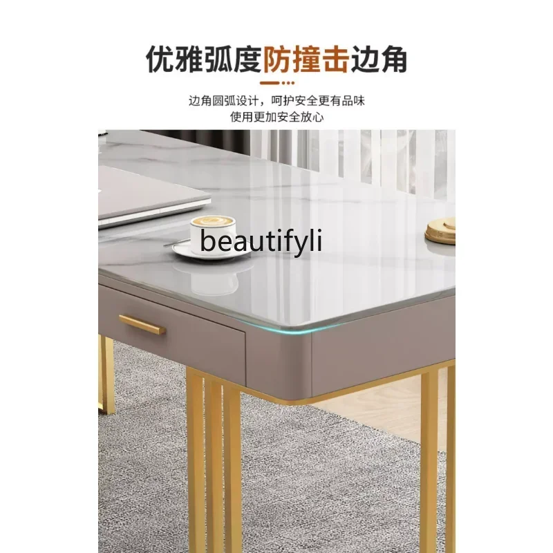 cc182R11 Light Luxury Stone Plate Desktop Computer Desk  Simple Desk Bedroom Writing Desk Simple Table Workbench furniture