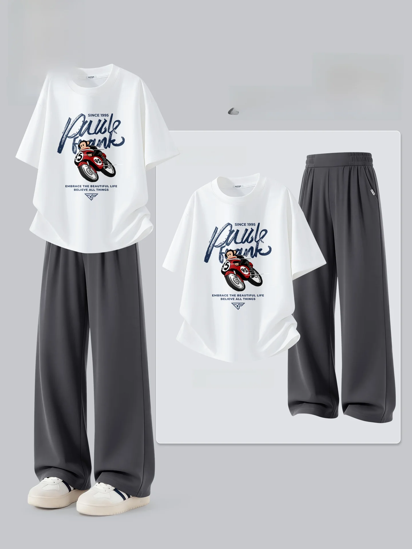 

American Cool Summer Ice Silk ort Sve Boys Set Two Pieces T-irt Pants Casual Sports Suit Cotton Polyester