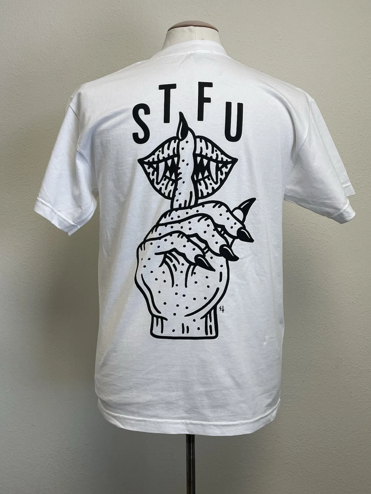 Lurking Class by Sketchy Tank STFU White Short Sleeve Crewneck Graphic T-Shirt