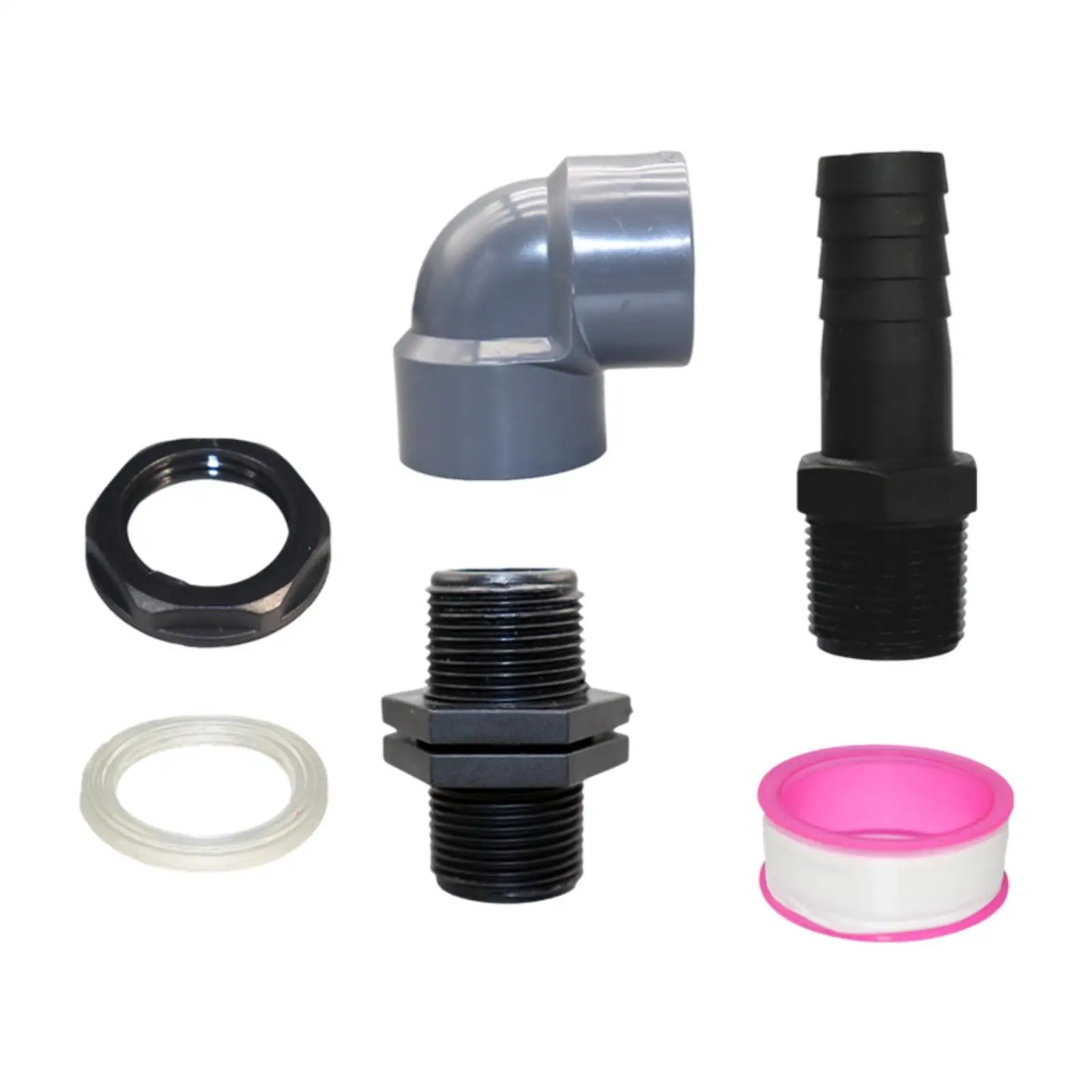 

Rain Barrel Bulkhead Fitting Elbow Water Tank Connector Adapter Fitting