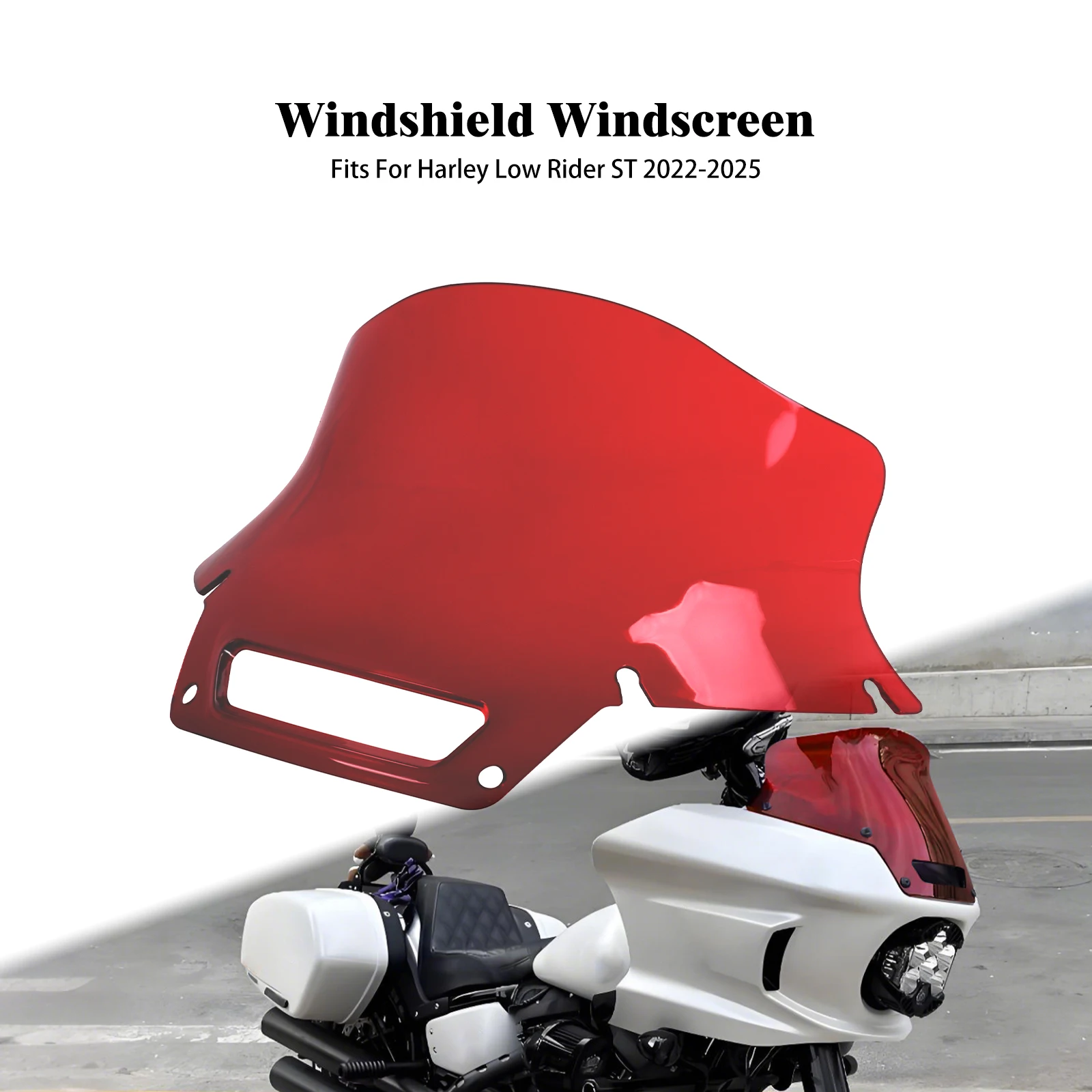 Motorfiets 8 ''Voorruit Zwart/Rood/Geel/Paars/Blauw Kuip Voorruit Voor Harley Softail Low Rider ST 2022-25 Winddeflector