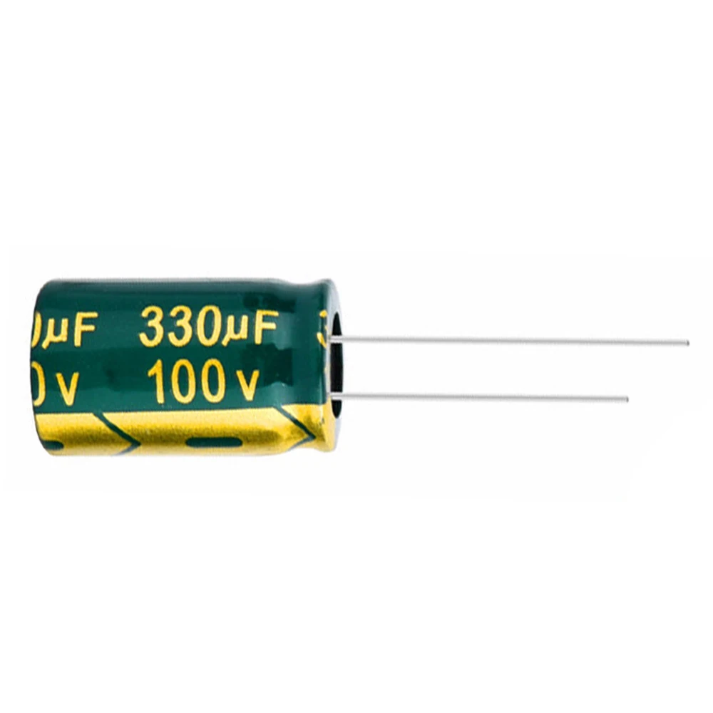 5pcs Higt quality 100V330UF 100V 330UF 13*20MM low ESR/impedance high frequency aluminum electrolytic capacitor