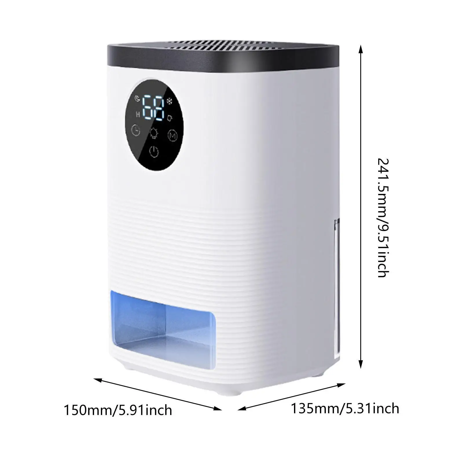 مزيل رطوبة صغير، صبغة هواء منزلية، سعة كبيرة، مزيل رطوبة هادئ، تذويب تلقائي لخزانة المطبخ RV