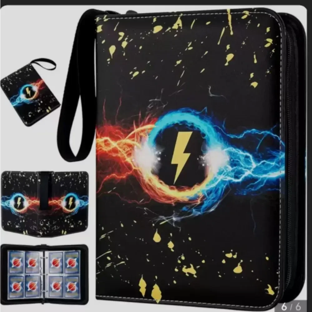 400  Álbum de Fotos com Zíper em PU para Photocards, Pasta para Coleção de Brinquedos, Cartões e Cartas