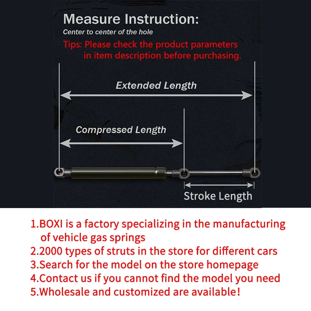 BOXI 2 Qty Struts Bar Springs Boot Liftgate Hatch Tailgate Trunk 1102- 6308016   مصاعد لـ ZAZ Tavria (1102) 1989-2007 هاتشباك