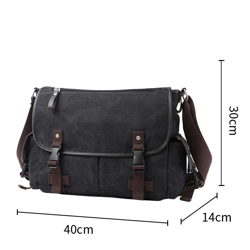 Bolso de hombro de lona para hombre, bandolera para hombre, bolso de negocios, bolso de mensajero