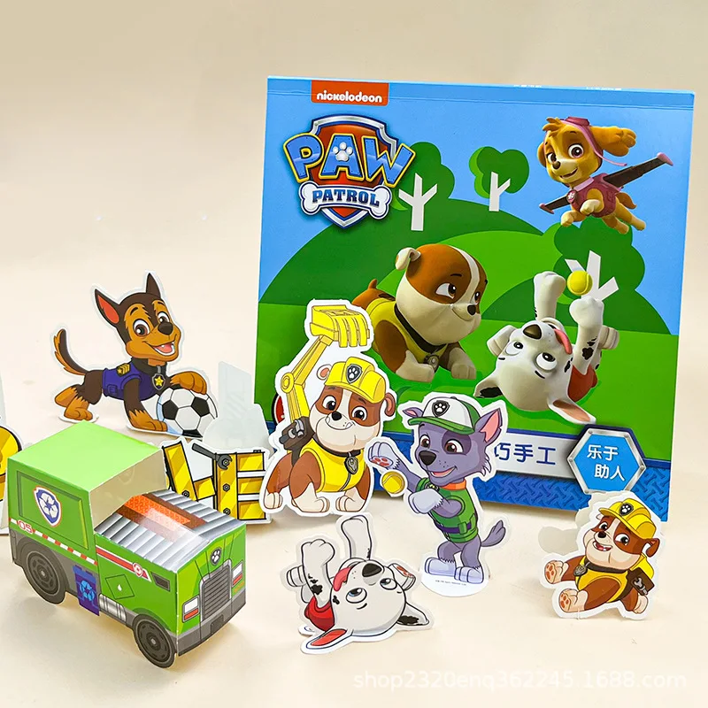 Paw Patrol Stickers fai da te creativo Cartoon Animal 3D Sticker Puzzle Handmade Early Learning giocattoli educativi per regalo per bambini