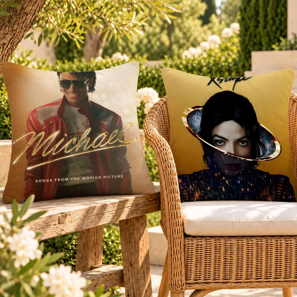 Singer Pop Michael Jackson Cushion Cover Soft Plush Throw Pillow Cover Washable Sofa Bed Patio Chair Home Decor