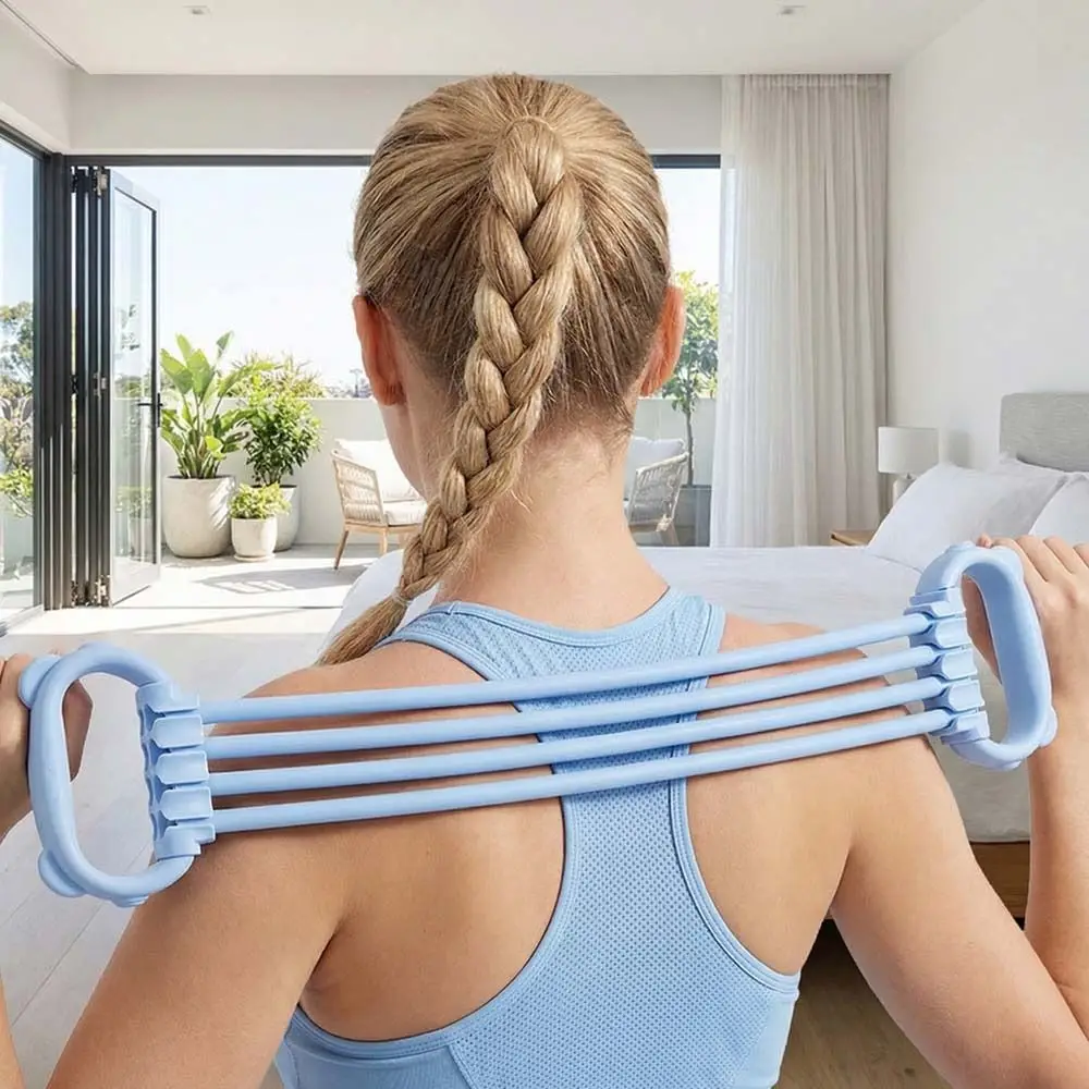 8-Shaped Design Yoga Elastic Band Back Shoulder Shaping Adjustable Elastic Elastic Pull Trainer Chest Expander Muscle Stretching