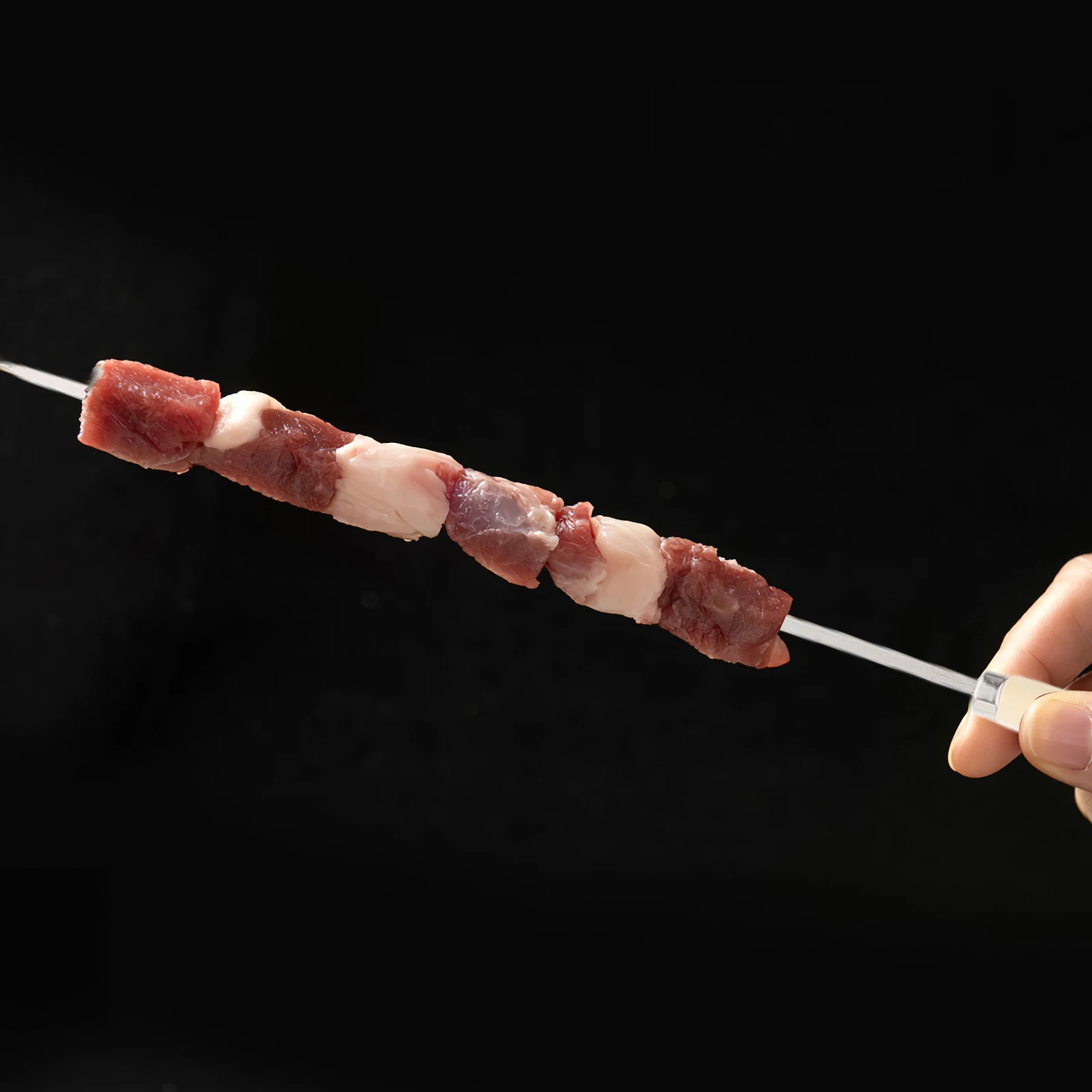 

25Pcs Stainless Steel Skewers Wooden Handle Nonslip Comfortable Grip Ideal for Kebabs Chicken Turkey Grilled Meat Vegetables