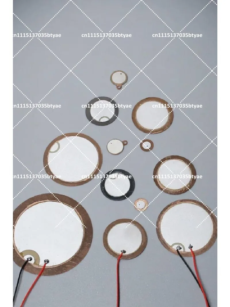5pcs Circular PZT piezoelectric ceramic sensing plate piezoelectric vibrator PZT generator plate test plate