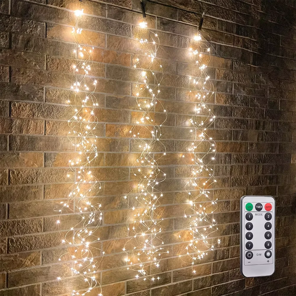 200LED USB String Lights with Remote 8 Modes Fairy Lights, Waterproof Copper Wire Firefly Lights for Wedding Party Home Decor