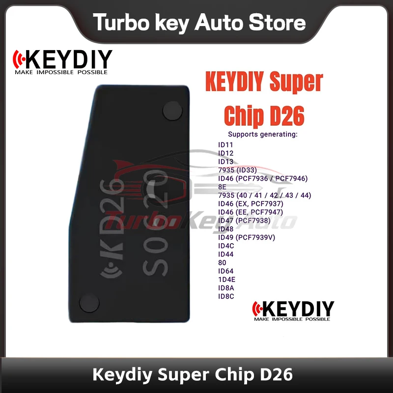 

10/20/50PCS KEYDIY D26 Super Chip Supports Generating 8A 8C PCF7935 PCF7936 ID46 ID47 ID48 ID49 ID4D For KD-X2 KD-X4 KD-MAX
