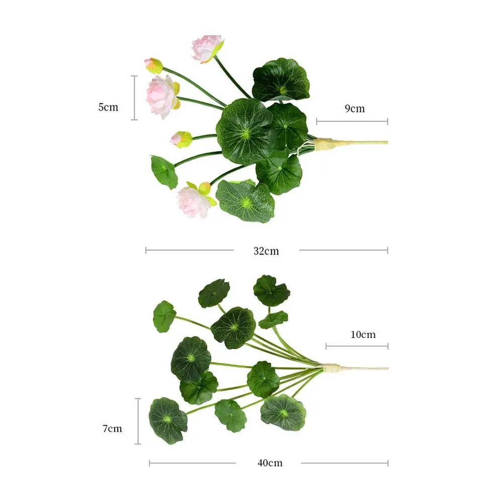 가짜 꽃 실물 같은 인공 연꽃 플라스틱 수제 미니 실크 연꽃 아름다운 시뮬레이션 연꽃 정원 연못