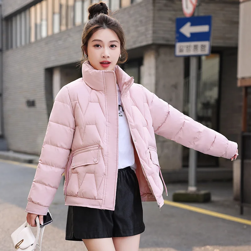 Women\'s Winter Coat 2024 New Student Korean Stand Collar Bread Jacket Short Loose Down Cotton Jacket Female Warm Parkas Outwear