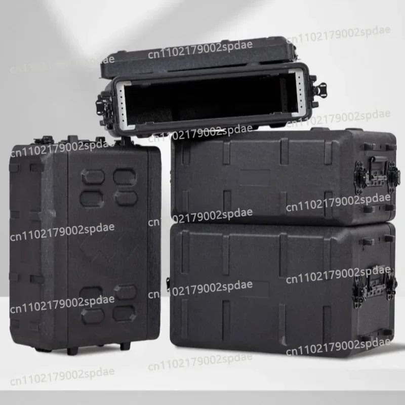 PE Plastic Power Amplifier Receiver Storage Tool Case Wireless Microphone Storage Safety Protection Tool Case Theater Stage Box