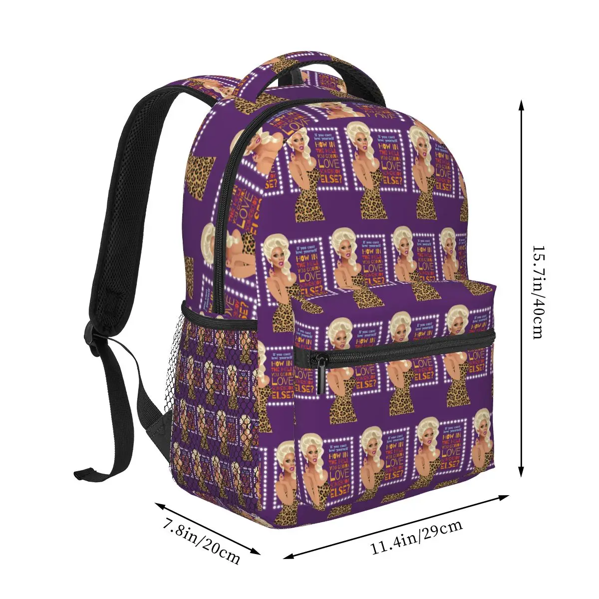 Drag Queen Royalty RuPaul's Drag Race Rupaul RPDR Backpack Student Boys Girls BookBag Children School Bag Laptop Shoulder Bags