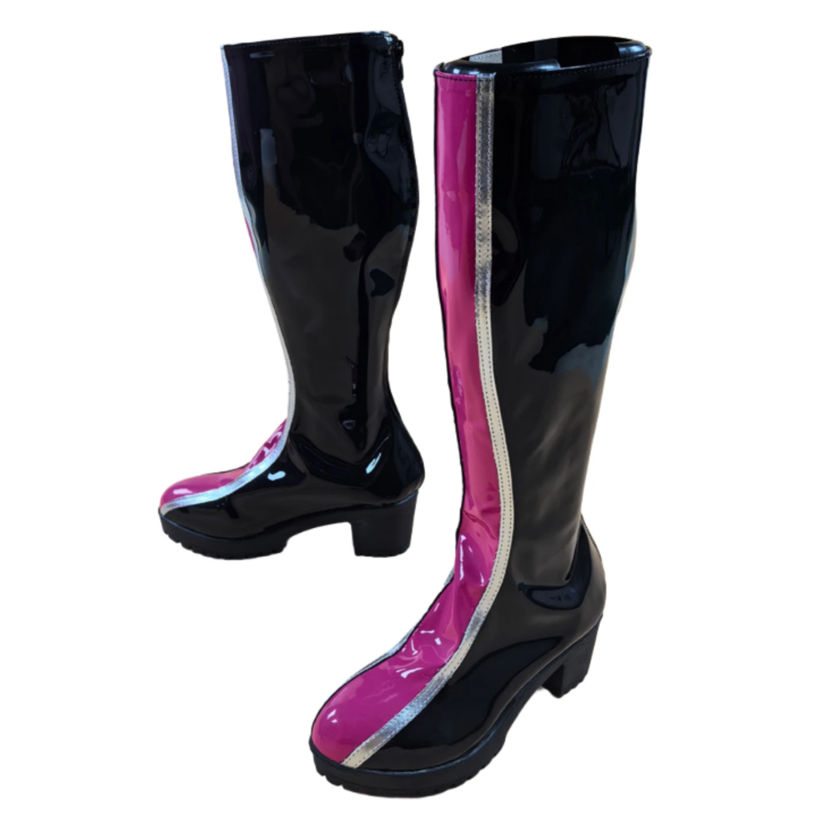 Demon Hunters Rumi Cosplay Schoenen Anime Vrouwen Roze Glanzende Laarzen Meisje Idool Concert Cos Schoenen Halloween Kostuum Laars