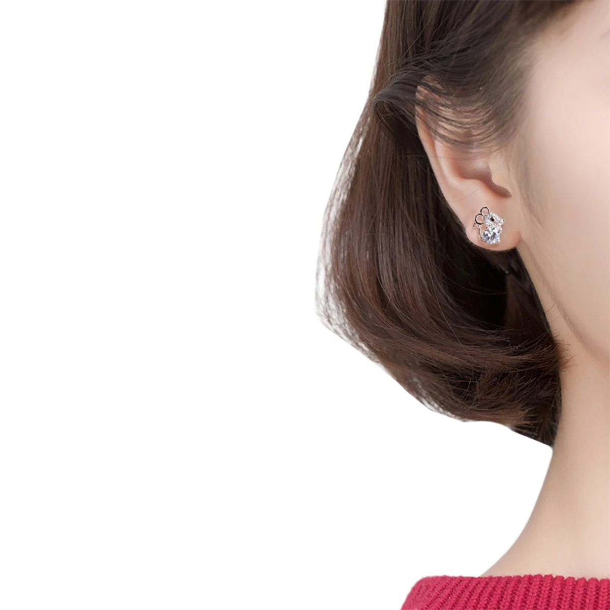 

Year of The Rat Earrings Animal Small Full Mouse Little Girl Dangle for Teen Girls Fun Clip Cute Woman