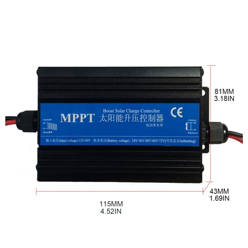 24/36/48/60/72V MPPT ładowarka regulatorem ładowania słonecznego 300w regulator napięcia ładowania akumulatora przed