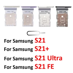 Telefoon Sim-kaart Lade Voor Samsung Galaxy S21 FE Plus Ultra S21 + Nieuwe SIM Chip Slot Houder G990 G991 G996 G998 Met Tool