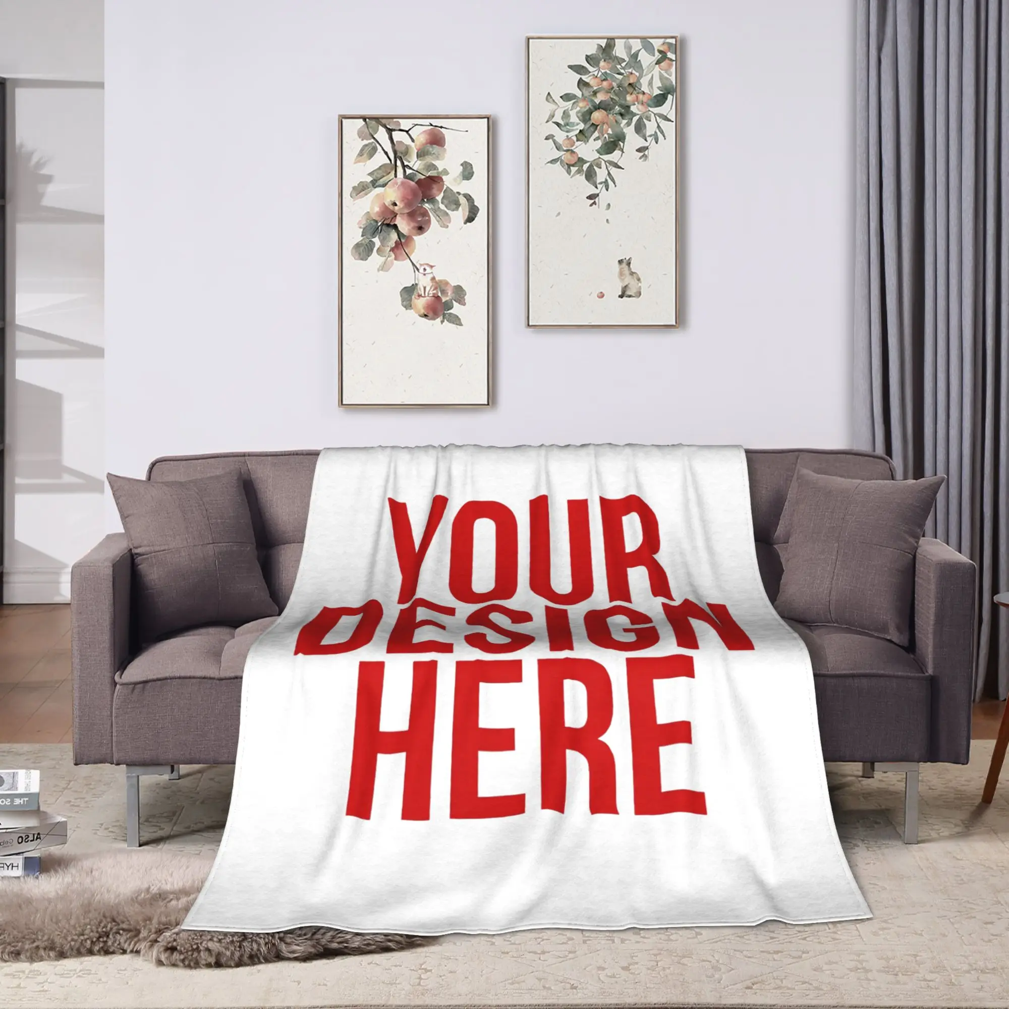 DIY CUSTOMIZE Printed Blankets Quality Super Soft  Throw Blanket Winter Child Couch Chair Sofa Bed Street Trend Bedspread