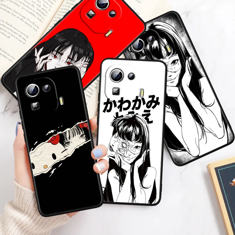 T-Tomie Kawakami Anime Fashion For Xiaomi Mi 14 13T 13 12T 12 11T 11i 11 10T 10 Pro Lite Ultra 5G Black Back Phone Case