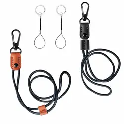 Leather Braided Badge Lanyard for ID Card Holder Keys Office Adjustable Lanyard with Strong Metal Clasp Keychain Holder Neck