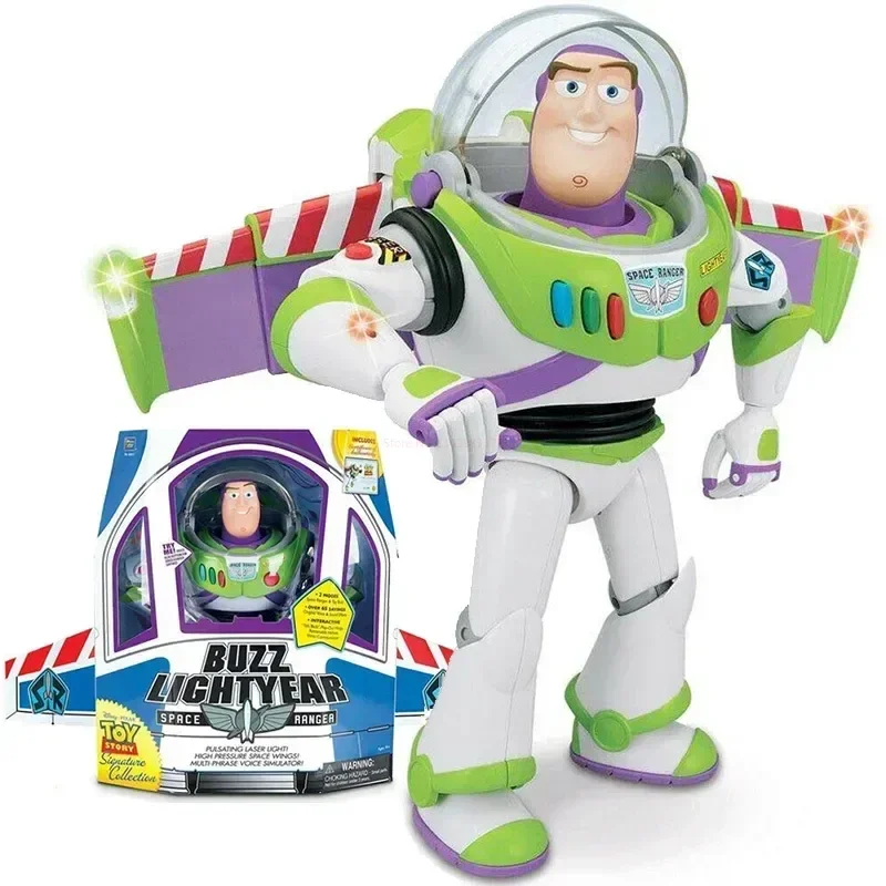 33cm Disney Anime Pixar Toy Story 4 Buzz Lightyear Talking Action Figures Cloth Body Model Doll Limited Collection Toys Gift New