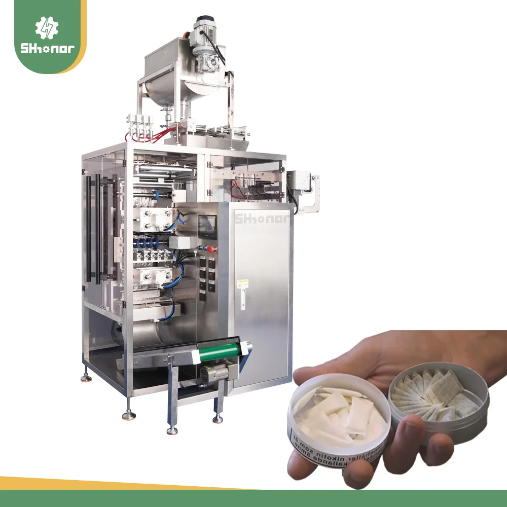 التلقائي ملء مسحوق رطب آلة صنع الحقائب الصغيرة آلة أكياس النيكوتين خط التعبئة والتغليف السعوط