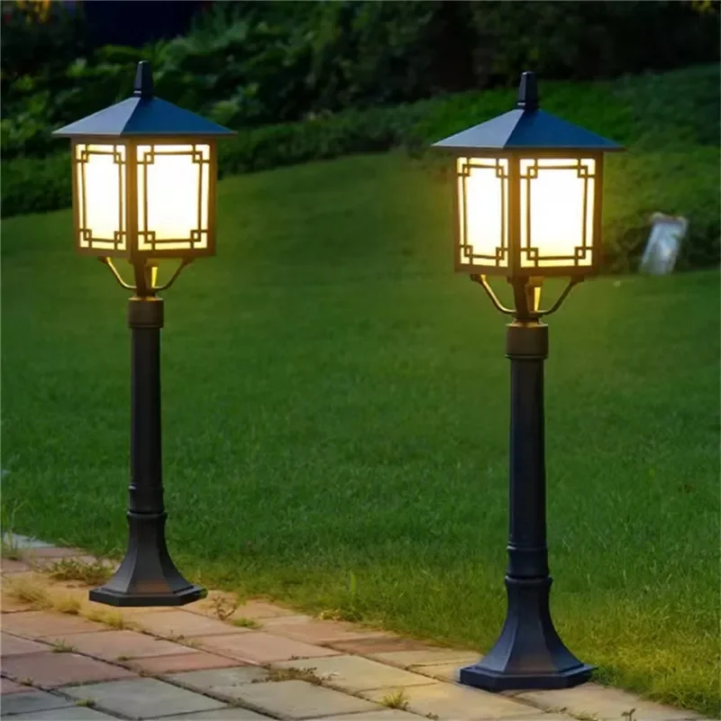 AOSONG-Contemporânea Outdoor LED Lawn Lamp, impermeável Villa elétrica, Jardim Pátio, Residencial Quarters