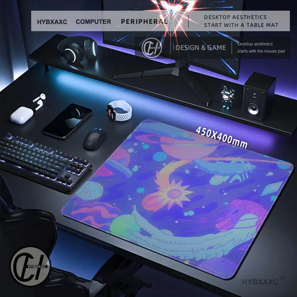 HD Printing Mouse Pad Cute Fish Desk Mat Artisan Mouse Pad Blue Desk Decoration Mouse Pad Desk Accessories Computer Accessories