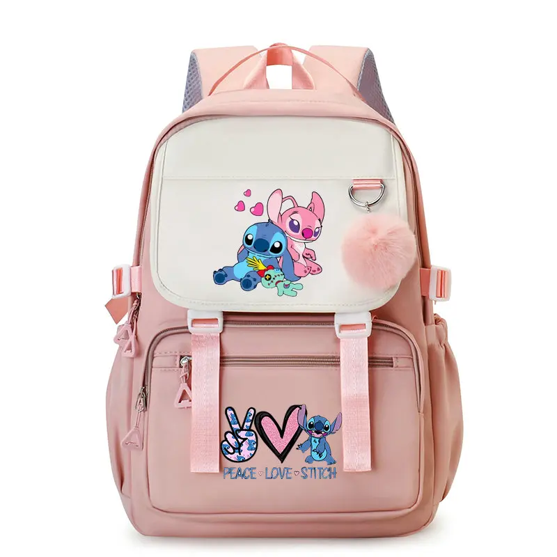 

Lilo & Stitch Backpacks Teens Girl Student School Bags Laptop Rucksack Cute Female Travel Bagpack Mochila