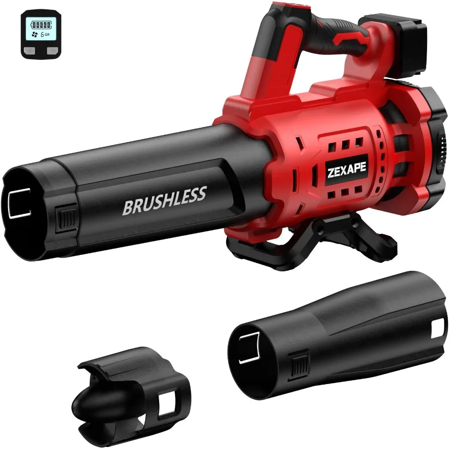 

Cordless Leaf Blower for 18V Battery 480 CFM Electric Blower with Brushless Motor 6 Variable Speed Up to 130MPH Digital Displa