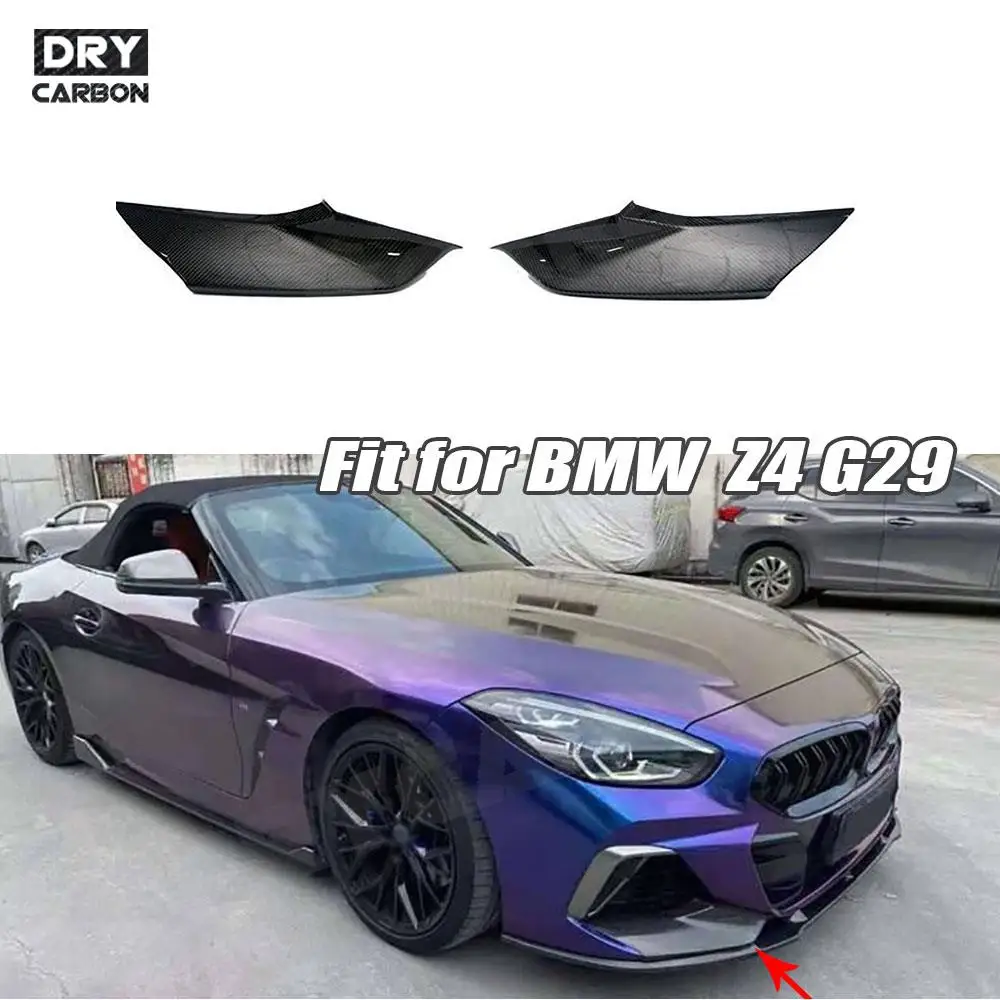 for BMW Z4 G29 M Sport 2019 - 2021 Car Splitters Spoiler Side Aprons Carbon Front Bumper Lip Spoiler Accessories Tuning