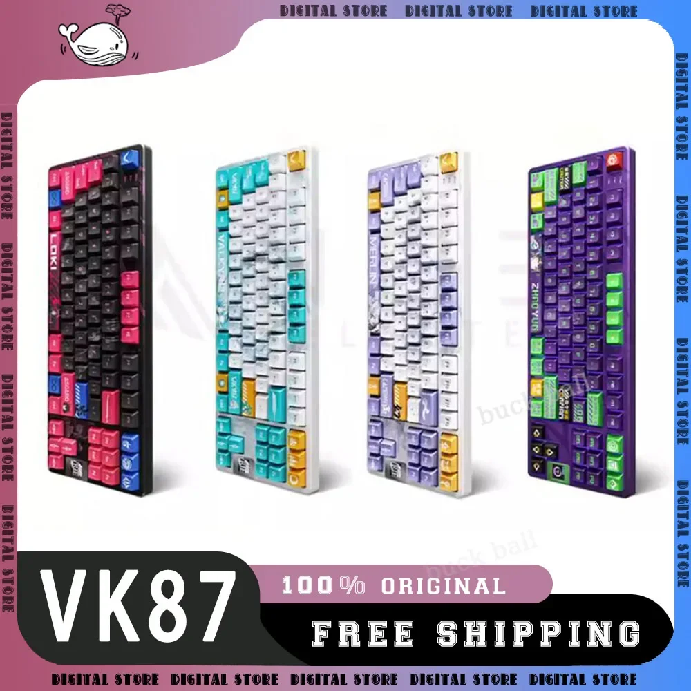 

VALKYRIE VK87 Mechanical Keyboard Wireless Gamer Gasket Keycap PBT RGB Backlit Hot Swap 3Mode Keyboard Customize Gaming Keyboard