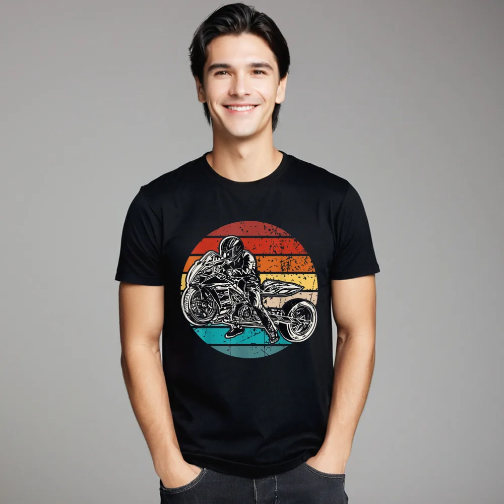 

Винтажная мотоциклетная забавная футболка Drag Racing Sprints Family с круглым вырезом, хлопковые топы и футболки премиум-класса, идея подарка, футболки на день влюбленных