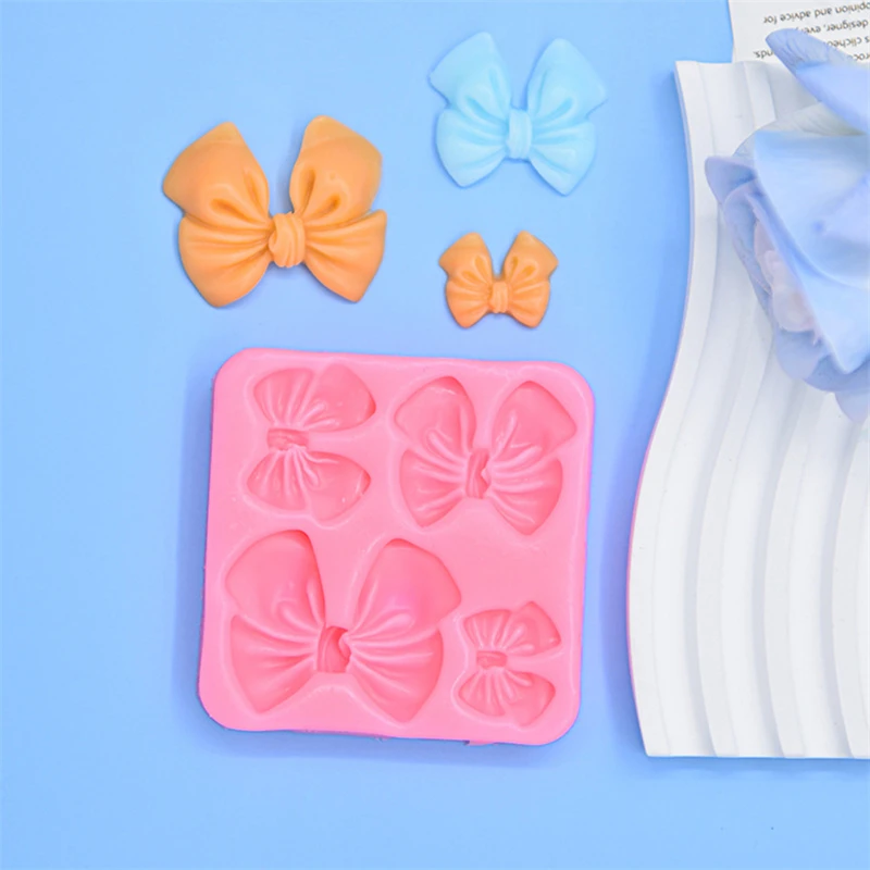 1 Uds. Moldes de lazo de nudo bonito, molde artístico de resina de Fondant de silicona suave, decoración de pasteles, pastelería, cocina, accesorios para hornear, herramientas