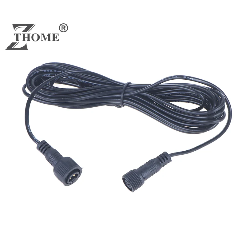 5 Meter Extension Cable For Solar Spotlight Waterproof Cable 2 Pin Male To Female Connector Floodlight Universal 5M Cable