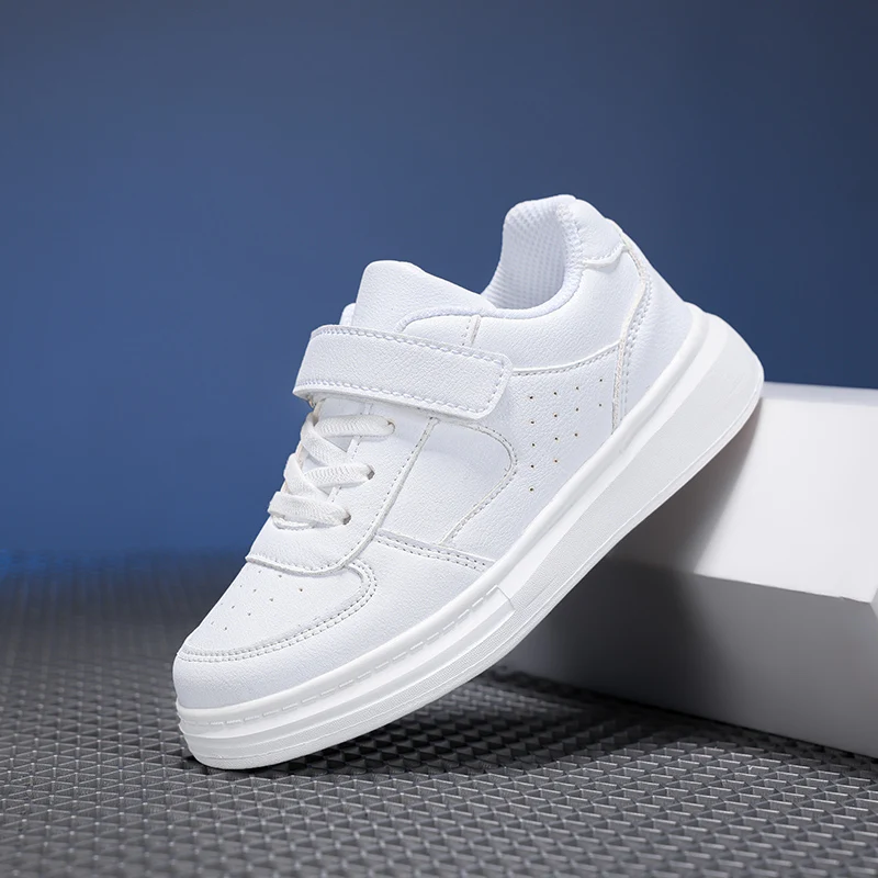 

Breathable Sneakers Kids Boys Girls Sports Running Casual Shoe Leather Non-slip Soft Soled Children White Tennis Outdoor Shoes