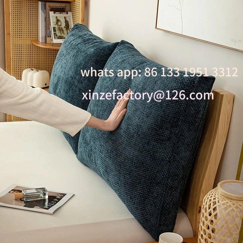 

Customizable Back Cushion Cat Scratch chenille Bed Headboard Cushion Tatami Wall Big Backrest Bedroom Bed Anti-Collision