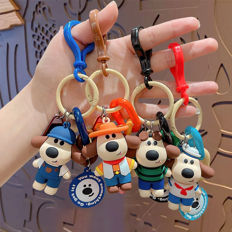 Cartoon Home Dog Dress up Keychain Female Couple Backpack Pendant Car Bag Keychain Pendant Small Gift