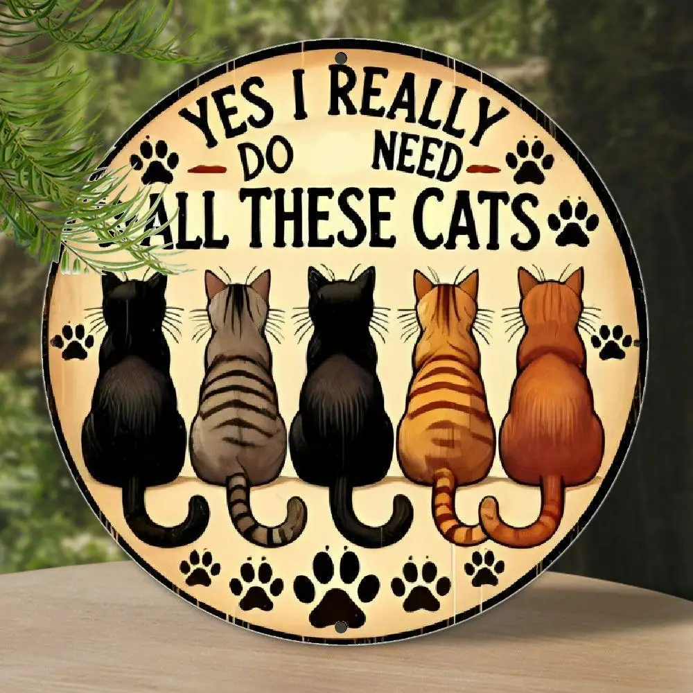 Vintage Round Metal Sign - 