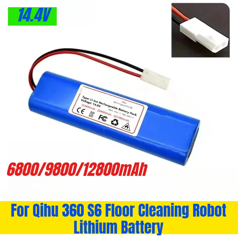 

14.4V 12800mAh Lithium Battery for Qihu 360 S6 Floor Cleaning Robot Lithium Battery