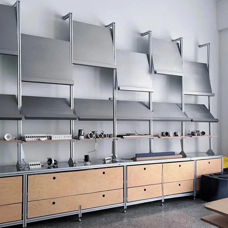Floor-to-ceiling aluminum profile marine plate glass display cabinet