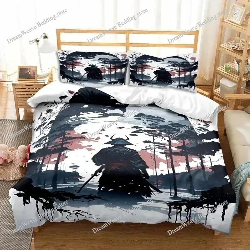 Japan Sunset Scenery Building Silhouette Style Duvet Cover Pillow Case Bedding Set Quilt Cover Double Bed Home Textile