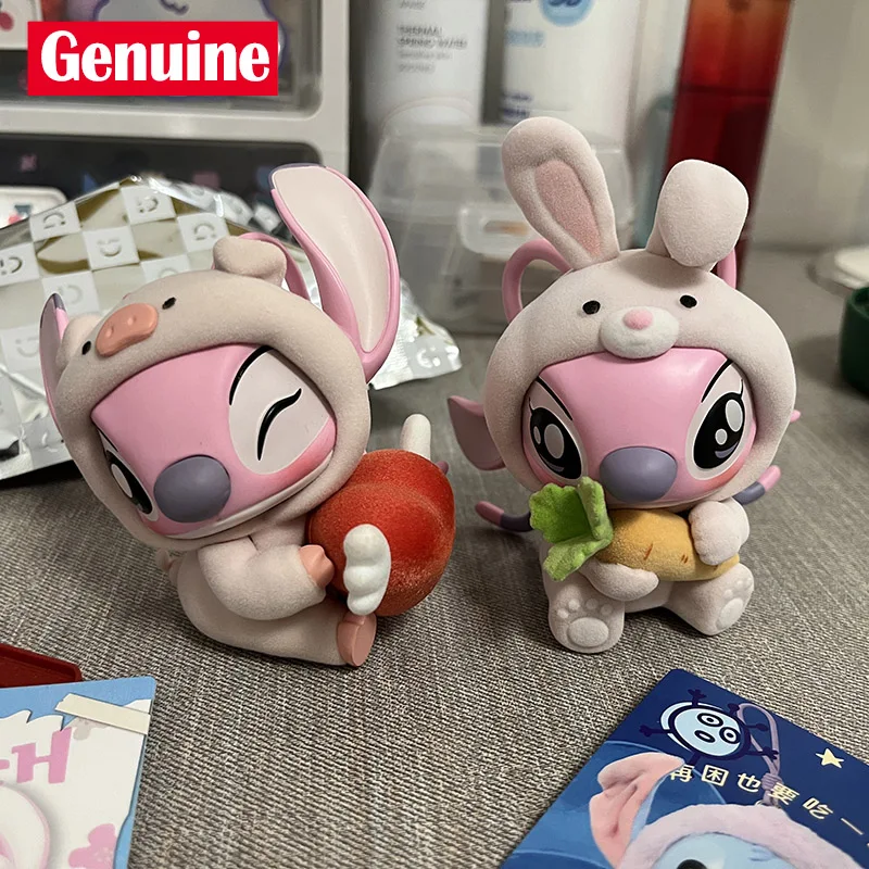 Miniso Disney Blind Box Lilo Stitch Animal Party Serie Mini Statue Puppe Trendiges dekoratives Spielzeug für Mädchen Mystery Geschenk