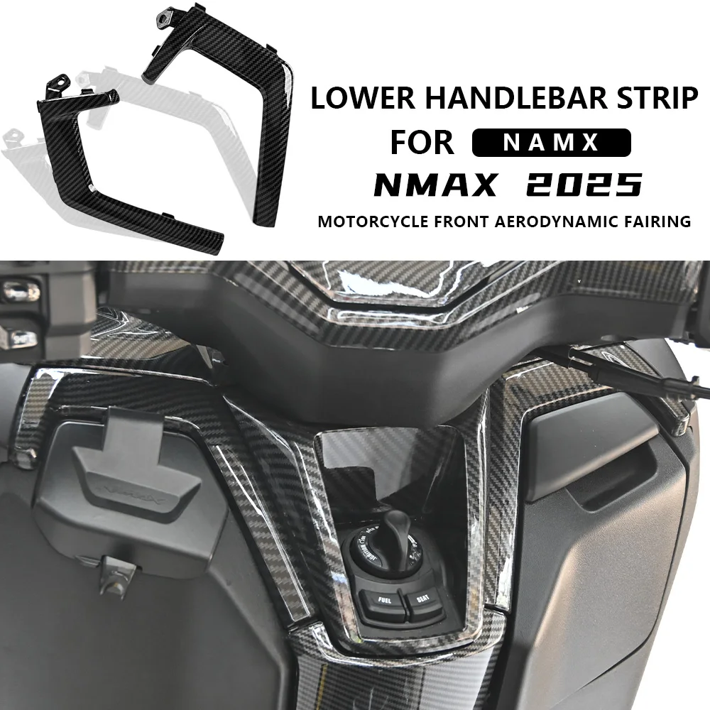 For YAMAHA NMAX 2025 Motorcycle Accessories Water Transfer Printing Plastic Lower Side Strip of the Handlebar